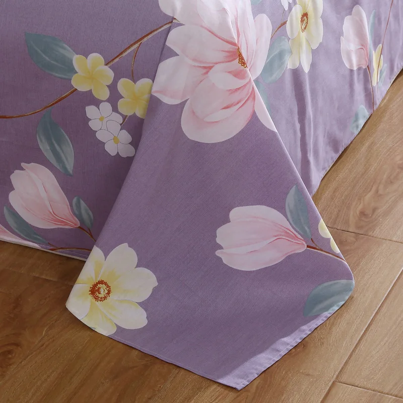 Постельное белье из 100% хлопка двойная простыня наволочка постельное с розовыми и