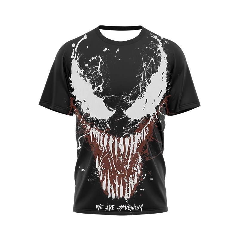 Футболка Мужская/женская с принтом Веном Повседневная рубашка коротким рукавом