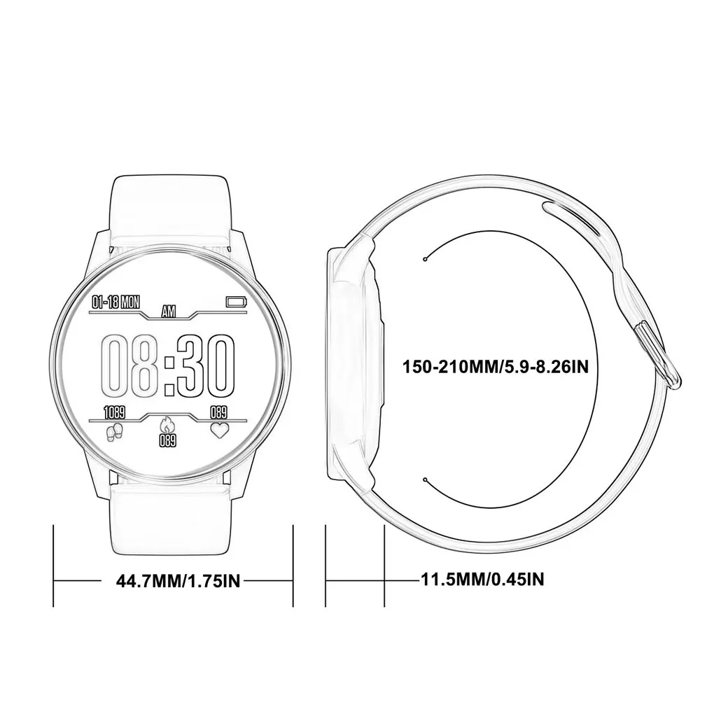 

Women Smart Watch Real-time Weather Forecast Activity Tracker Heart Rate Monitor Sports Ladies Smart Watch Men For Android IOS