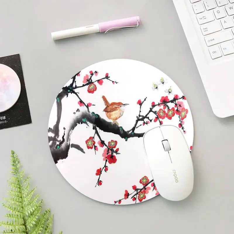 

New Products Plum Blossom Little bird Gaming Mouse Pad PC Laptop Anime Antislip Mat Keyboard Desk Mat For Overwatch/CS GO