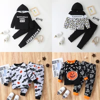2021 fall winter toddler kids 2 pieces set baby boys outfits 3d dinosaur printed cotton top pants clothes halloween costom set