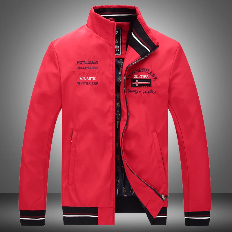 

2020 Fashion Men's Thin Loose Clothes Autumn Zipper Sportswear Jacket Long Sleeve Coat Shark Brand Business Casual Male Outwear