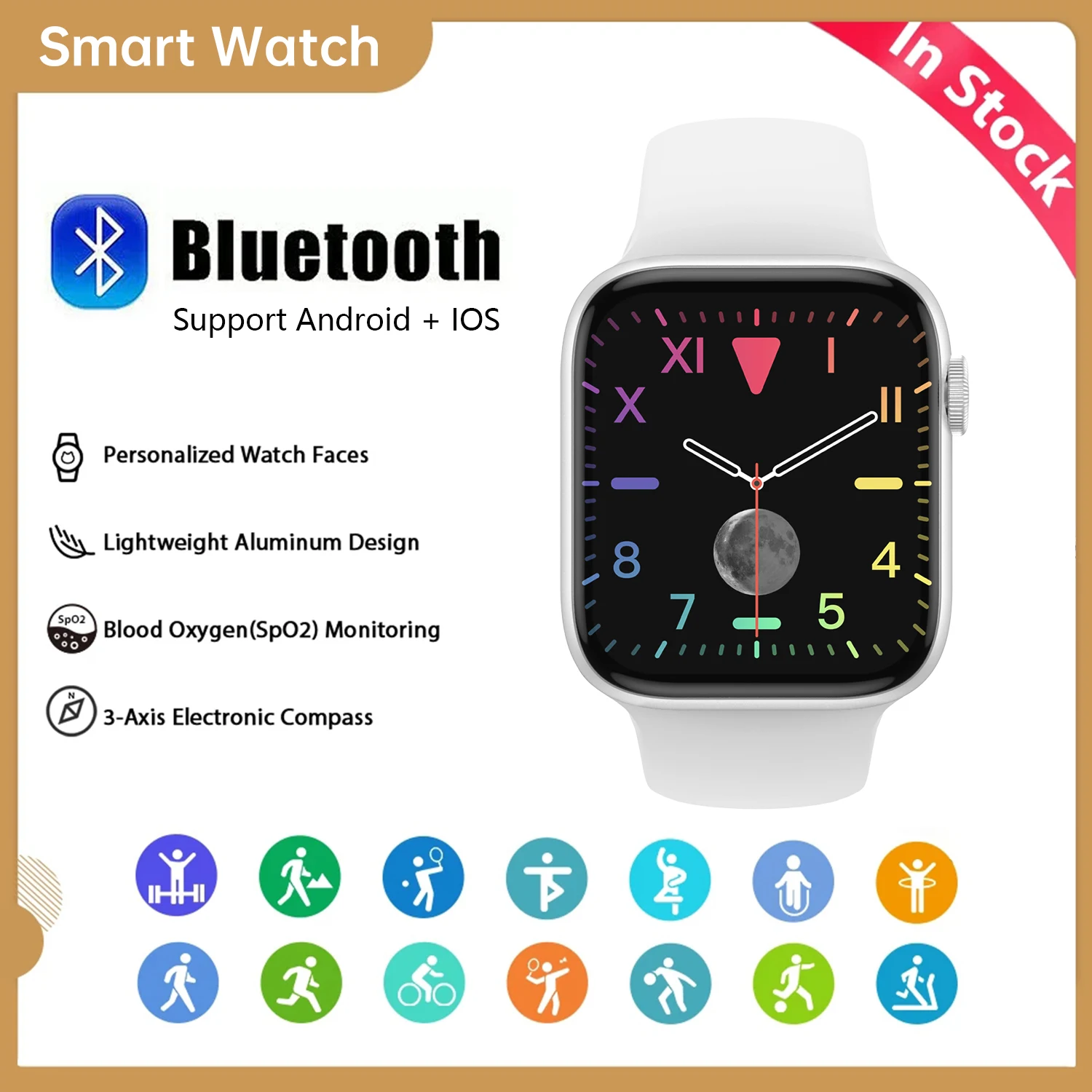 

Heart Rate Monitor T800 Smart Watch Make And Answer Call Tracker Fitness Smartwatch Custom Watch Face For Android IOS