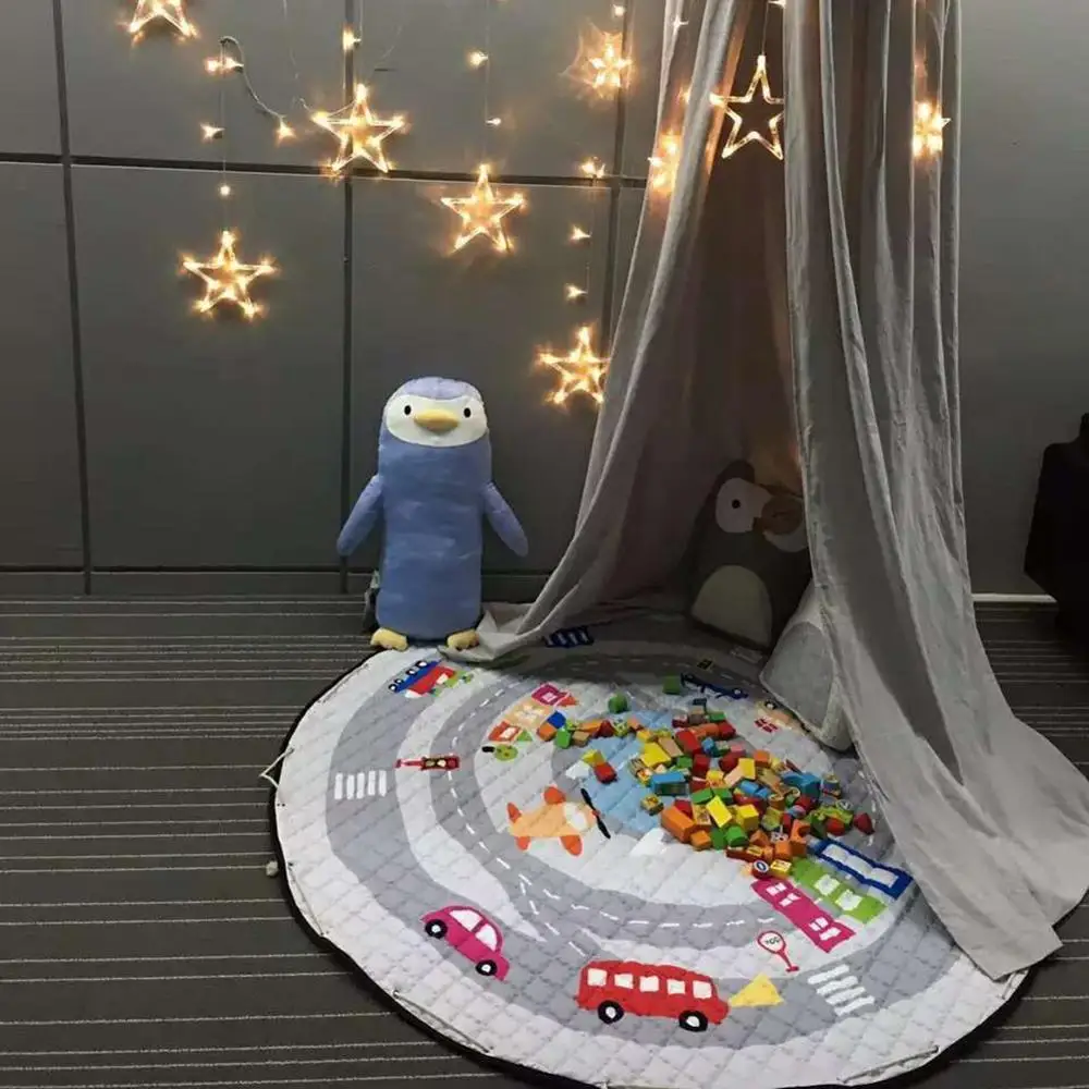 Игровой коврик круглые детские коврики для детской и портативной игрушки