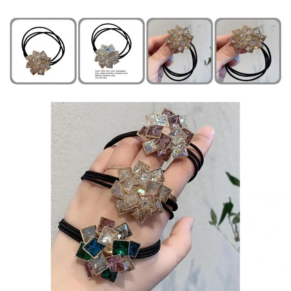

Rubber Band Chic Multilayer Women Hair Rubber Band Decorative Hair Band Geometry Shape Decor Hair Accessories