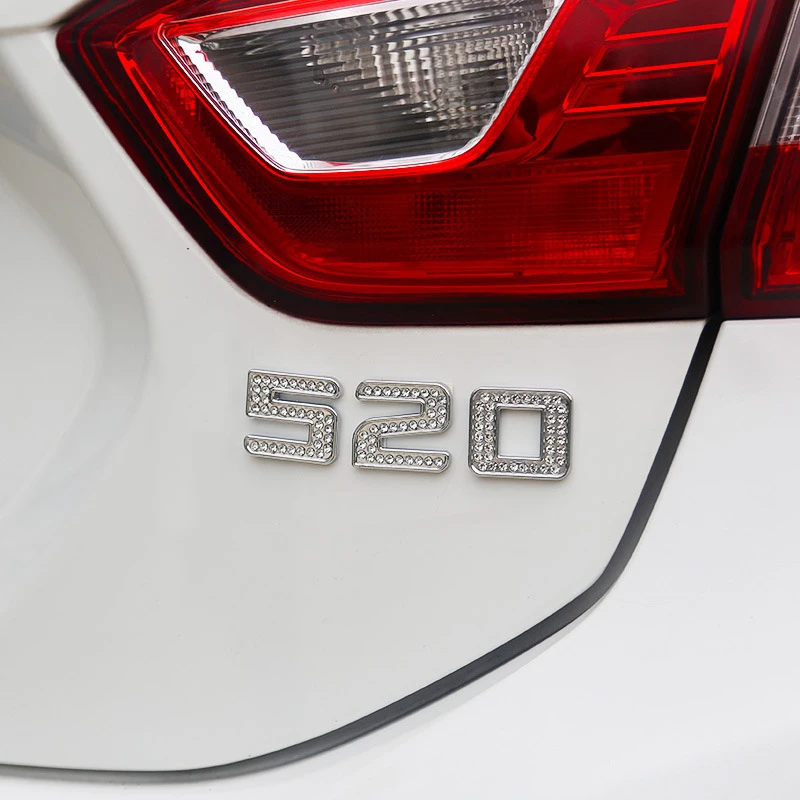 

1 PCS Car Stickers 3D stereo Rhinestone Metal Number Creative Stickers Body DIY Car Styling Car Decoration