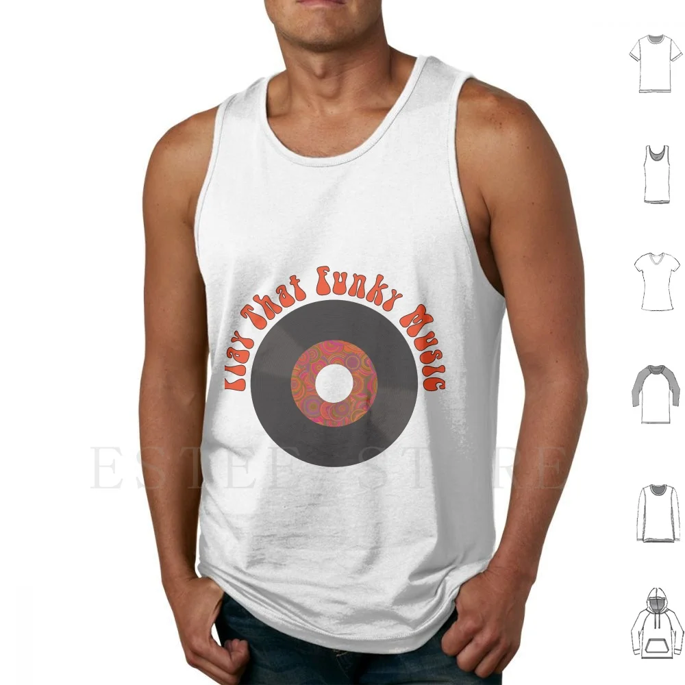 

Воспроизведение этих забавных музыкальных моделей более 45 виниловых записей майки без рукавов Funk Веселые 70s 1970s виниловые записи винтажные