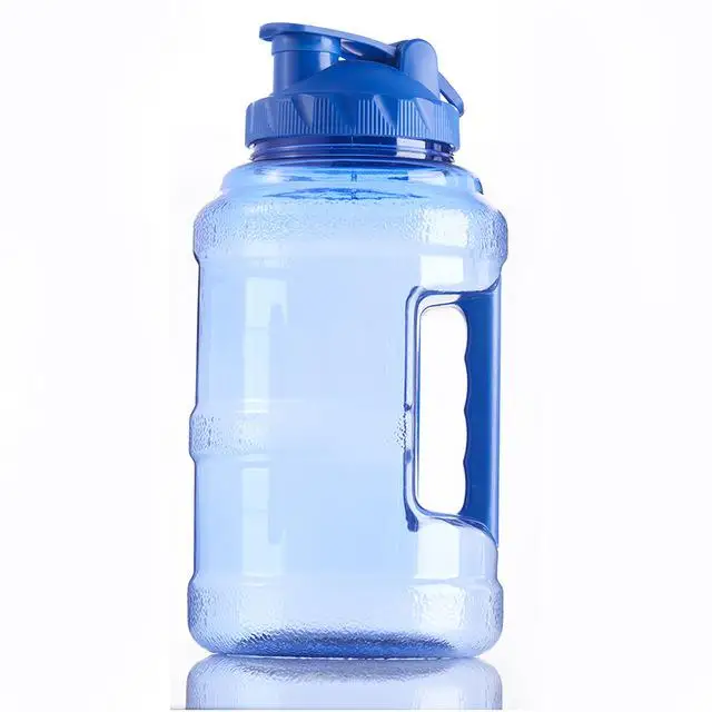2.5L большая емкость Фитнес Спортивная бутылка пространство BPA питьевая бутылка вода широкий рот пластиковая Спортивная бутылка для воды - Цвет: Синий