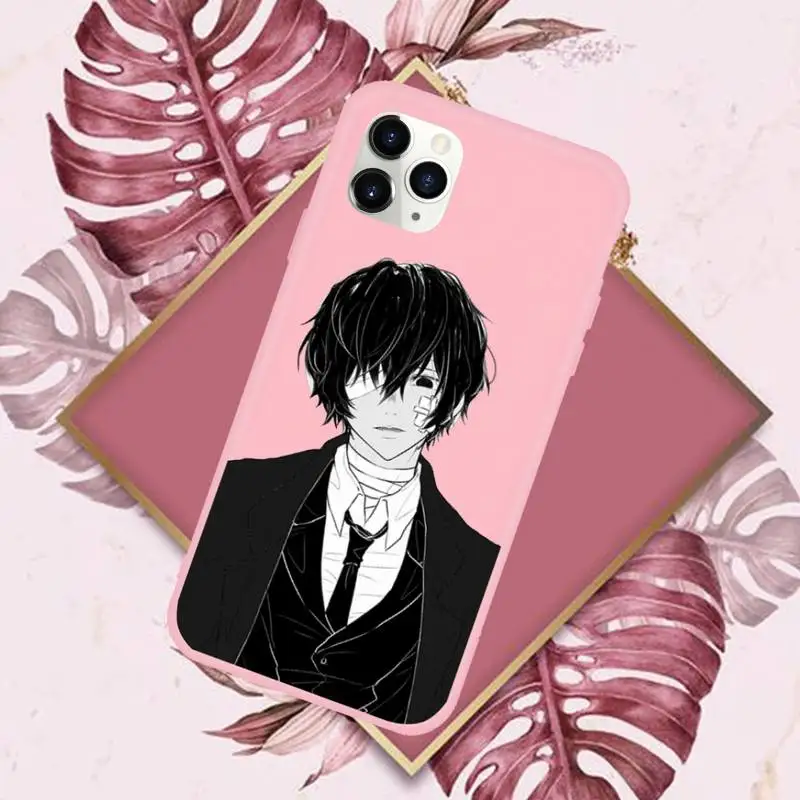 

Bungo Stray Dogs Phone Case Pink Candy Color for iPhone 11 12 mini pro XS MAX 8 7 6 6S Plus X SE 2020 XR