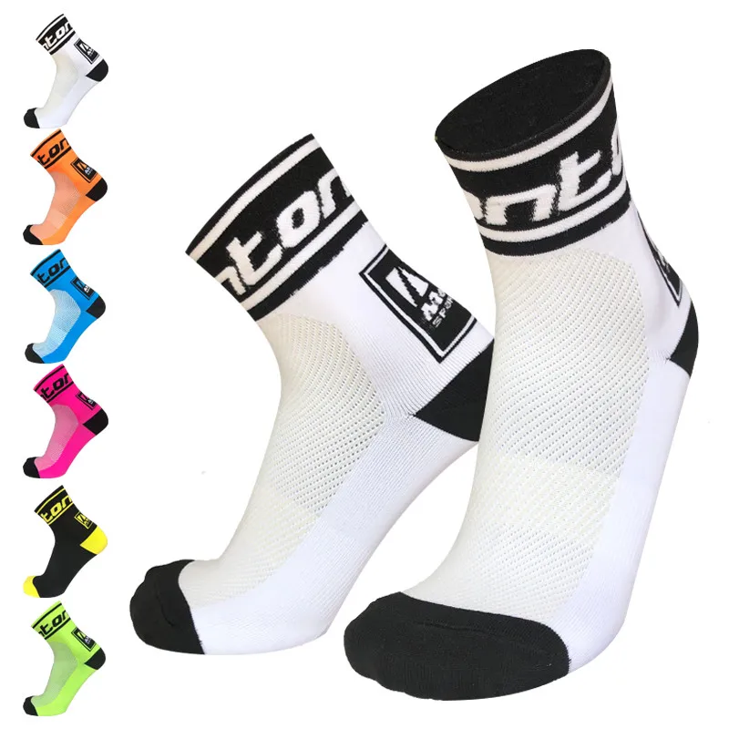 Классические удобные дышащие велосипедные носки мужские и женские цветные