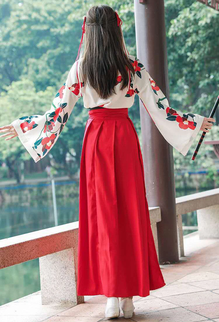 Китайская национальная Древний китайский костюм ханфу платье для танцев