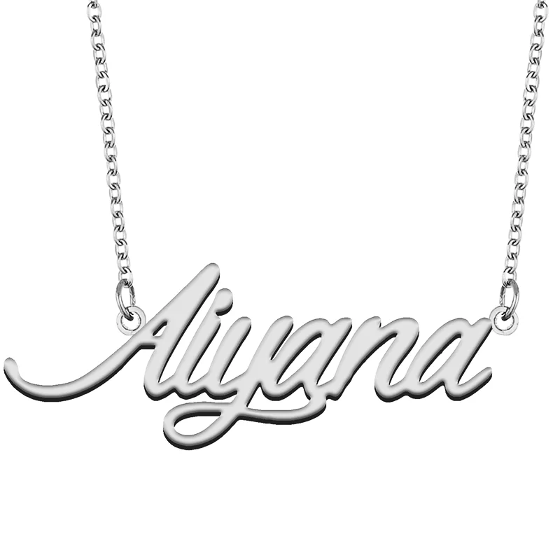 Aiyana Custom Name Necklace Customized Pendant Choker Personalized Jewelry Gift for Women Girls Friend Christmas Present