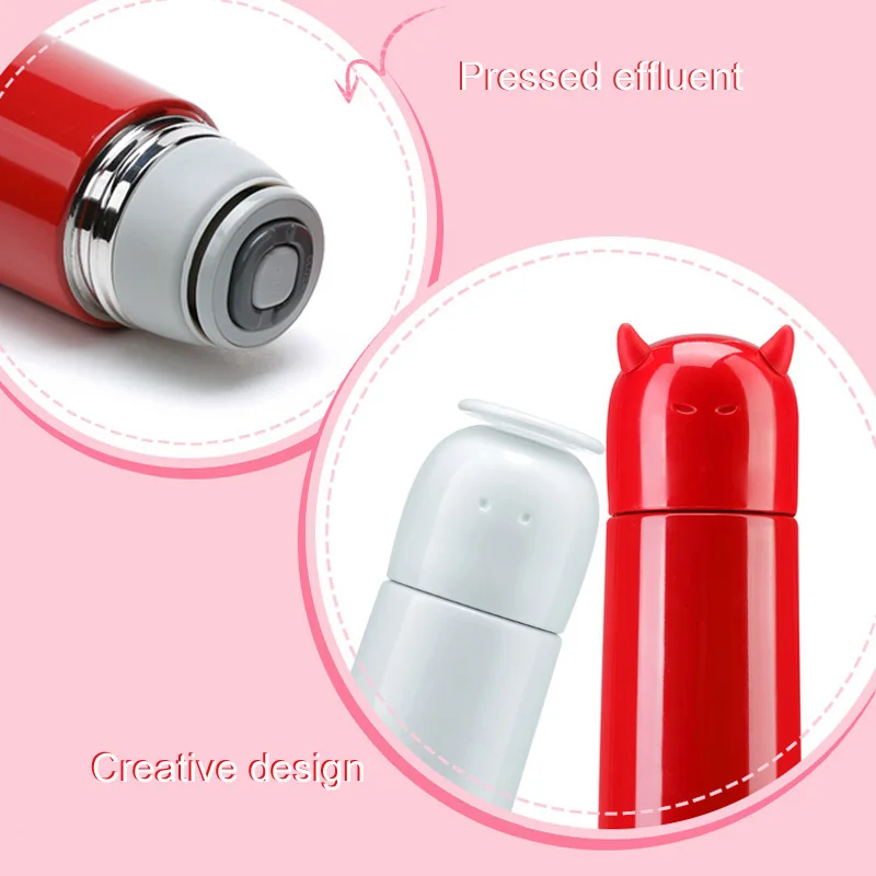 Креативный парный термос Ангел Дьявол для мужчин и женщин пуля чашка дети из