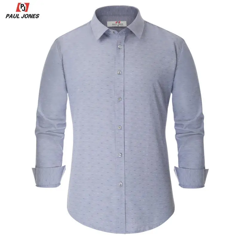 Мужская деловая рубашка с длинным рукавом PAUL JONES Повседневная отложным