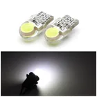 50 шт. Авто T10 Белый светодиодный W5W 194 168 COB кварцевая Автомобильная супер яркий поворот сбоку номерной знак светильник лампа ACDC 12V