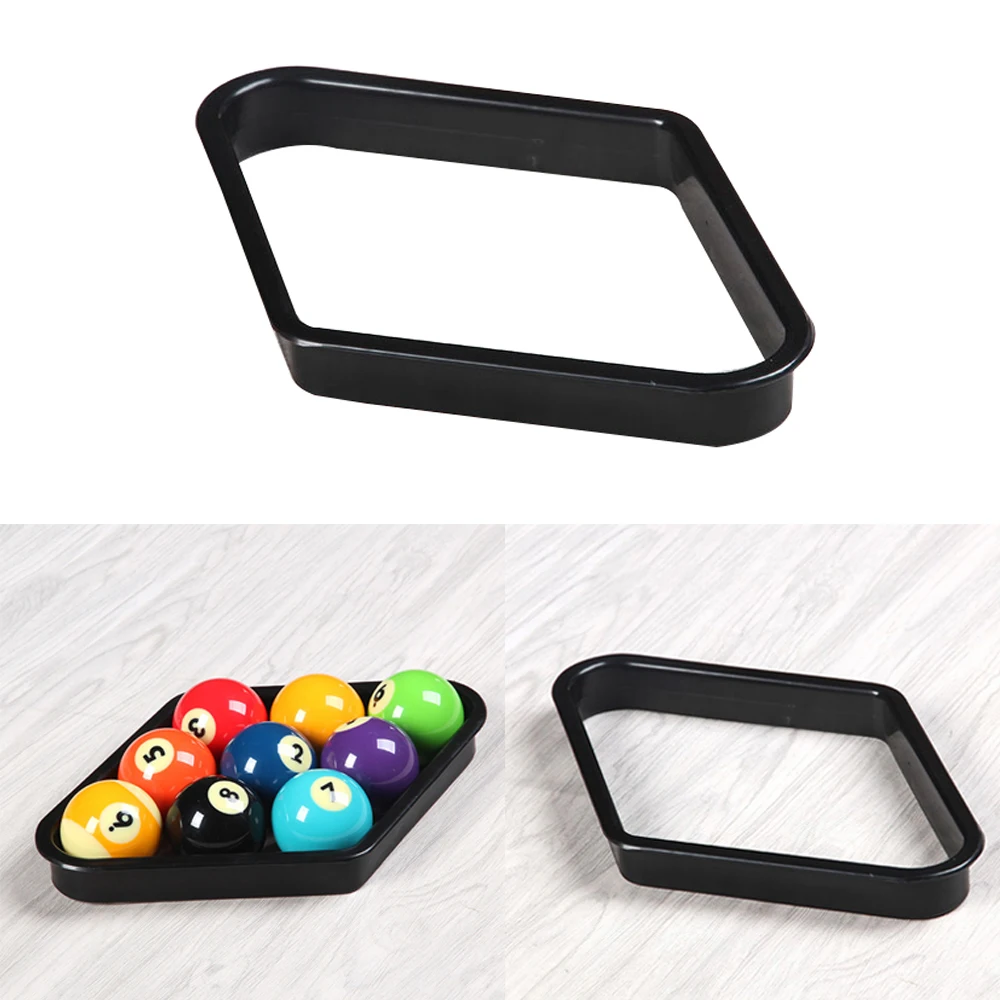 

Plastic Billiards 9 Ball Pool Table Triangle Rack Heavy Duty Black Frame Snooker & Billiard Accessories