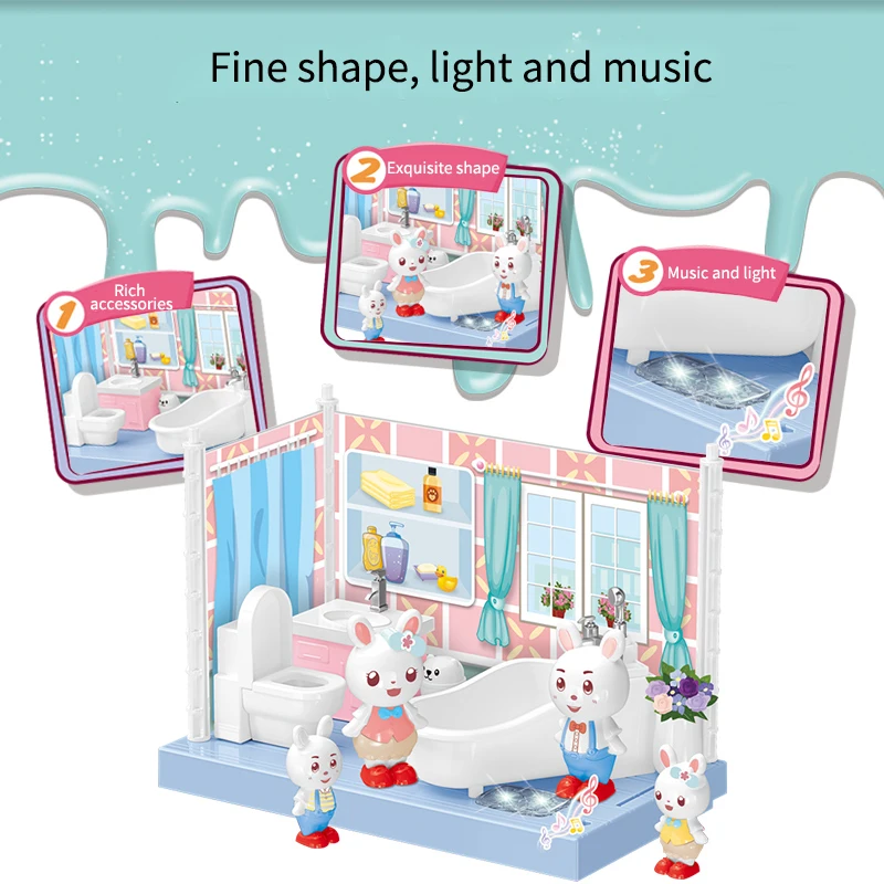 Детские светящиеся игрушки для ролевых игр кухни гостиной ванной комнаты