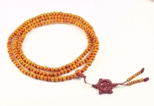 6 мм Тибетский буддизм 216 желтые деревянные молитвенные бусины колесо Мала