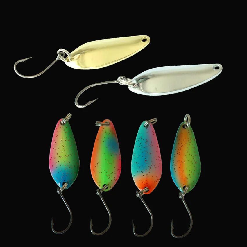 31 мм, 2,5 г, 6 шт./лот, светящаяся рыболовная приманка «ложка», искусственная приманка для ловли окуня, приманка для форели, Снасть