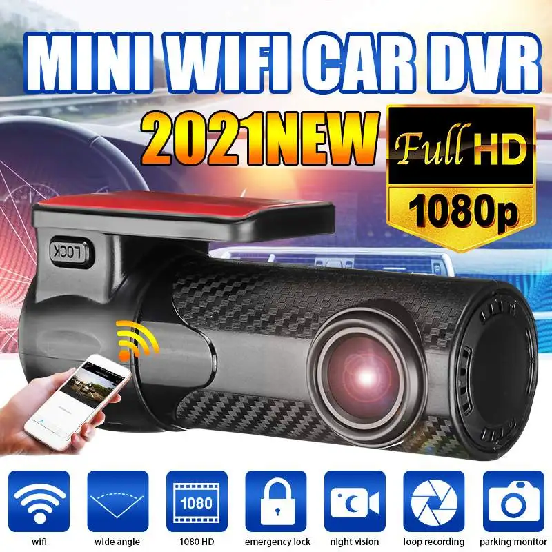 

1080P 170 Degree Car DVR Camera Full HD WIFI Dashcam Dash Cam Car Registrar Night Vision G-sensor WIFI APP