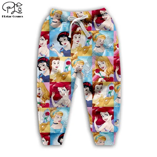 kids pants Детская толстовка с капюшоном; Одежда для маленьких девочек; Детское пальто на молнии с 3D принтом русалки Ариэль; свитер с длинными рукавами; пуловер Футболка с рисунком; штаны - Цвет: kids pants