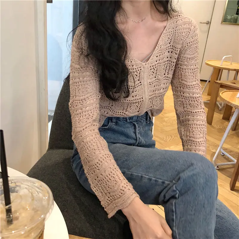 Женский пуловер с завязками ажурный для женщин Лидер продаж | Женская одежда