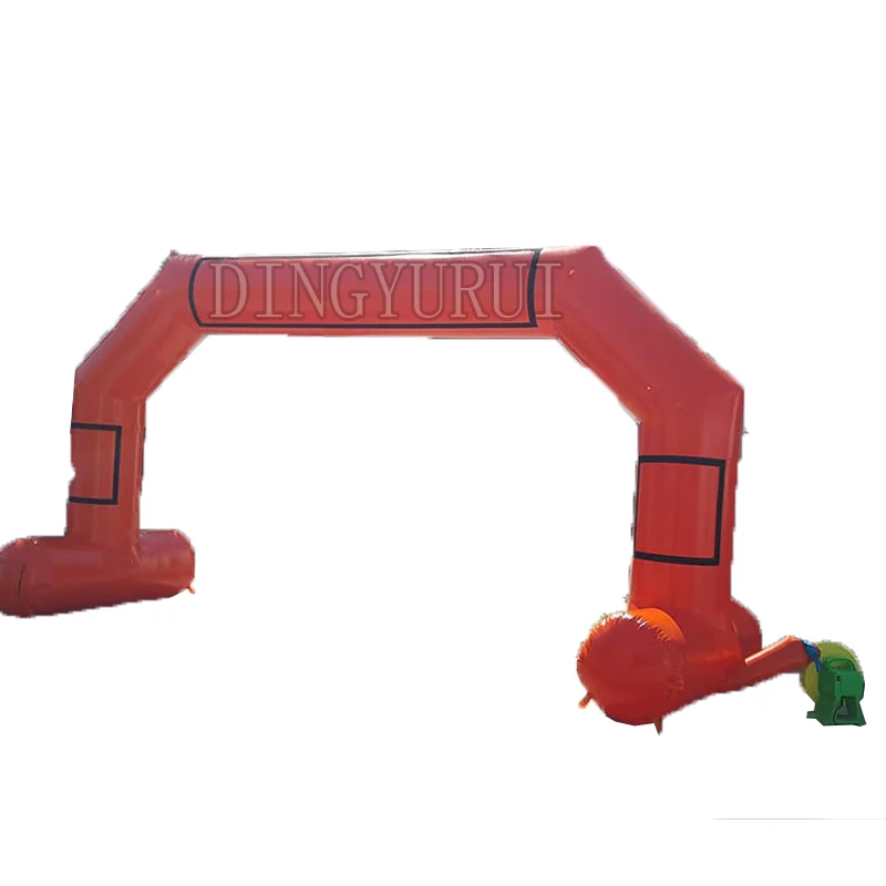 PVC inflatable arch with banner,start finish line sport archway with free air blower and standing