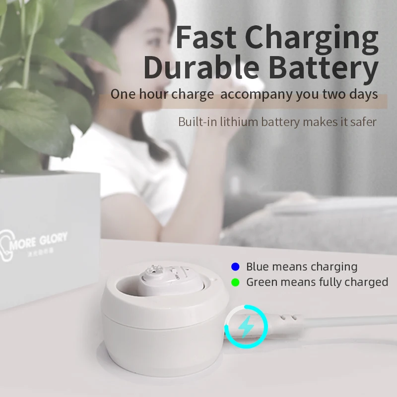 Перезаряжаемый слуховой аппарат Brizgo Невидимый Цифровой усилитель звука для