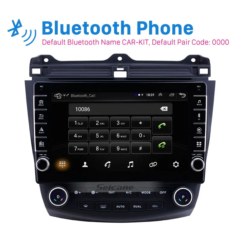 Seicane 2din Android 9.1 RAM 2GB ROM 32GB 10.1&quotcar multimedia playerGPS Navigation For Honda Accord 7 2003 2004 2005 2006 2007 |