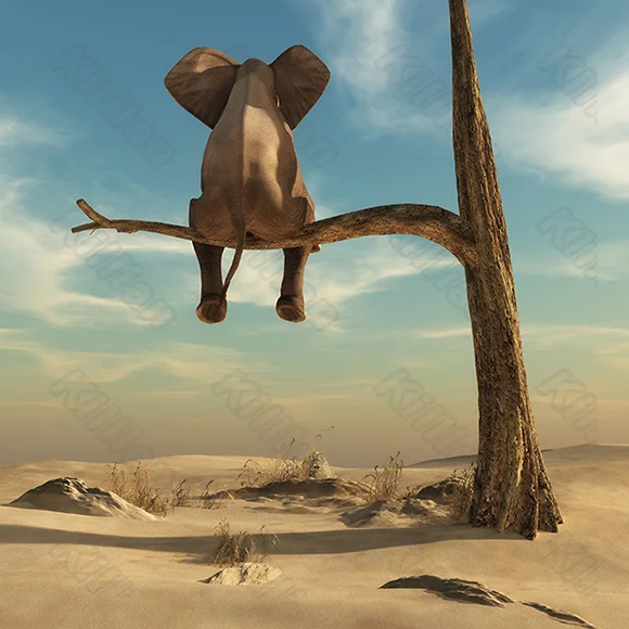 

Animal Style Desert Tree Elephant Frameles Poster Residential Bedroom Decoration Living Room Canvas Painting Hd Print Fresco