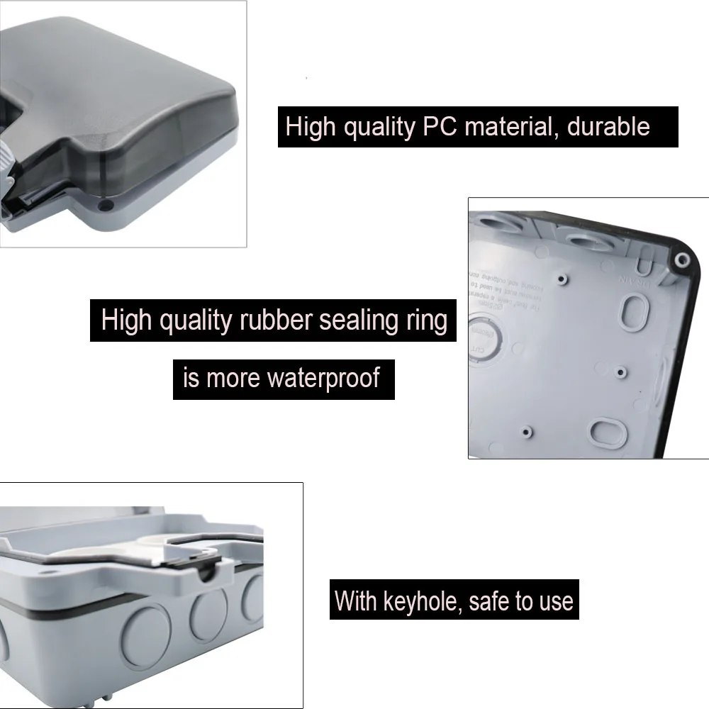 Немецкий стандарт DE EU IP66 16A AC250V водонепроницаемый наружный настенный блок