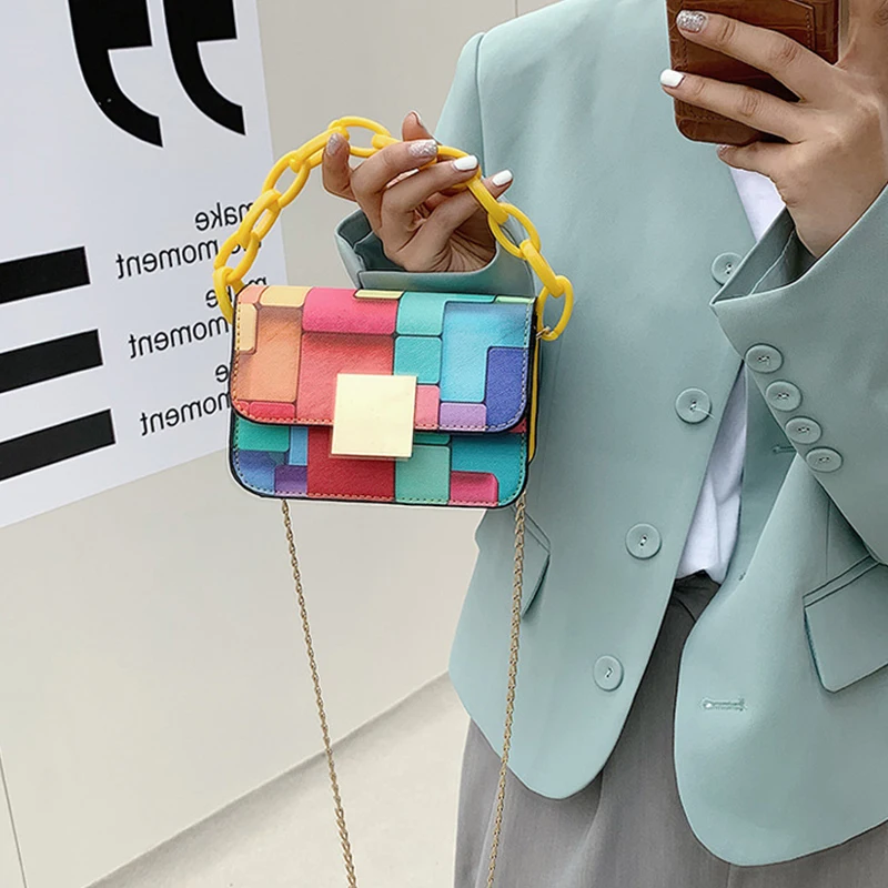 

Chain Crossbdoy Bags for Women Luxury Designer Mini Handbags Fashion PU Leather Shoulder Messenger Bag Mujer Bolso Feminina