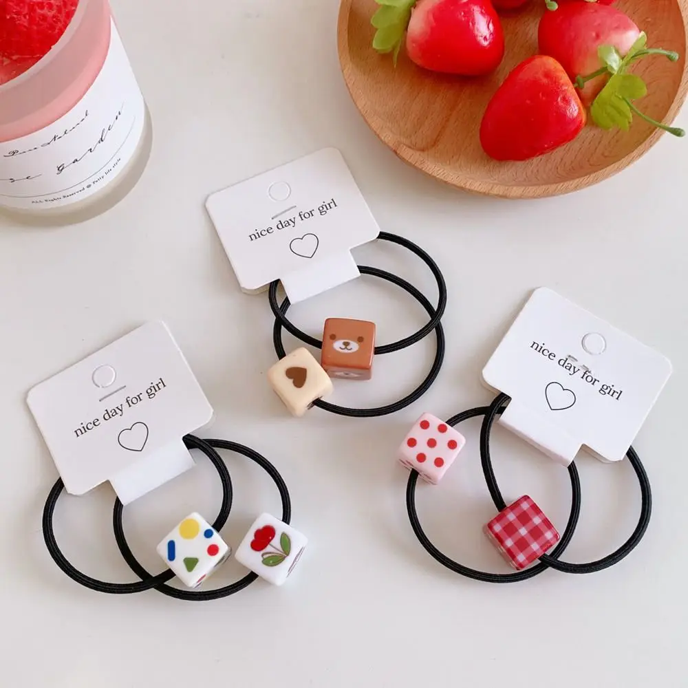 New 2 Pcs/set Yarn Ball Leaf Hair Clips For Girls Kids Pompom Elastic Rubber Bands Tie Children Accessories Set | Детская одежда и