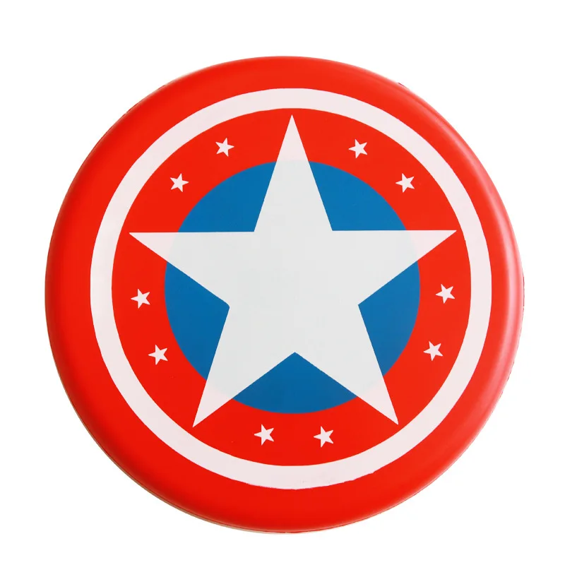 

Dog Safety Soft Frisbee Throwing Back Force Disney Flying Discs Kids Dog Interactive Outdoor Sports Toy Captain America