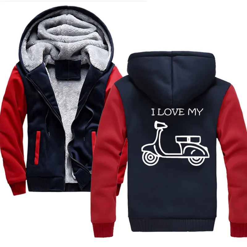 

vespa scooter love 2020 Autumn And Winter New Style Thickening Moletom Masculino Plus Size Couples Men Velvets Sudaderas Hombre