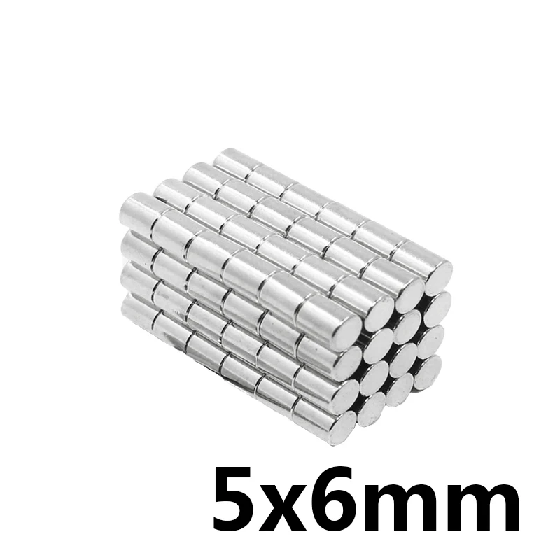 

20/50/100/200/300PCS Neodymium 5x6 Magnet Super Strong Magnet 5mmx6mm Powerful Magnets 5x6mm Permanent Small Round Magnet 5*6 mm