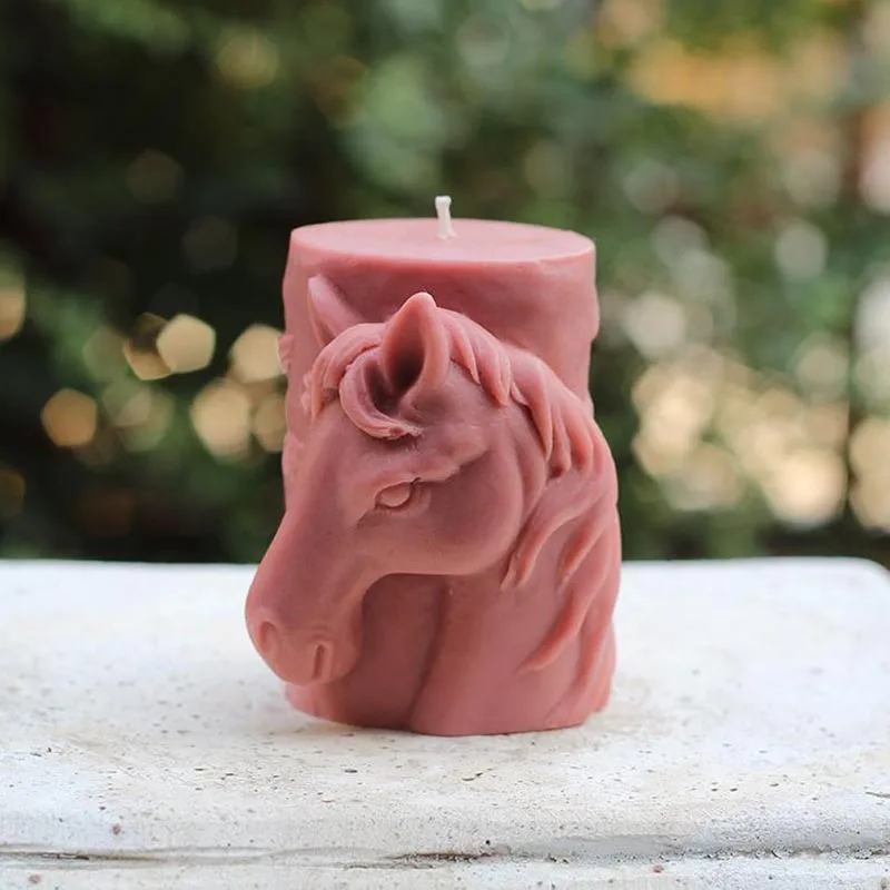 Креативные силиконовые формы для свеч дизайн лошади конский гипсовые Diy