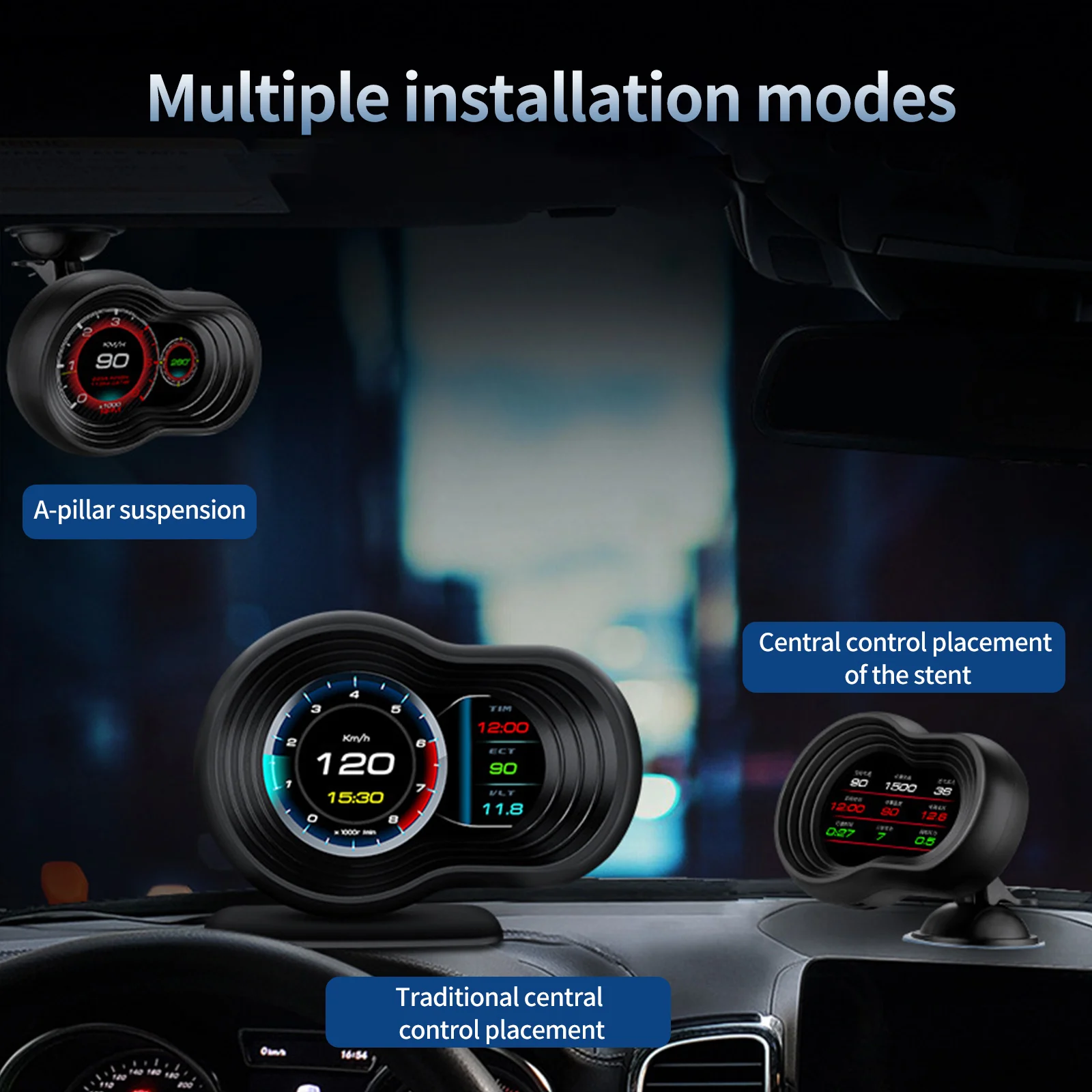 

new Hot car display instrument OBD unsafe driving warning data display system 2-in-1 OBD automatic data monitor failure detector