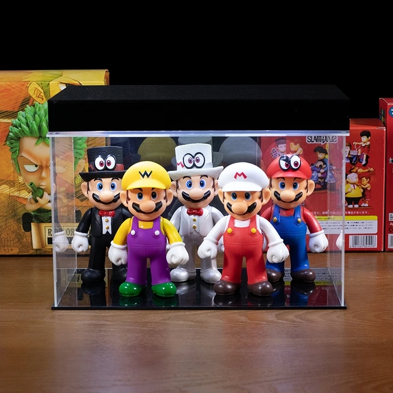 Figuras de acci&oacute;n de PVC Brosed Super Marioed para ni&ntilde;os, modelos de Marioed de 10cm, mu&ntilde;ecos coleccionables, regalos de cumplea&ntilde;os, 5 unids/lote-0