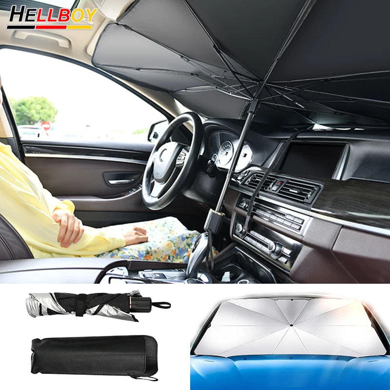 

Umbrella Car Sun Shade For Q5 SQ5 A5 Q7 SQ7 A6 C6 C5 A4 B7 B8 B9 A3 Sline Q3 Front Windshield UV Protector Curtain Cover Shield