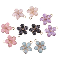 10pcsset enamel alloy flower charms for earrings pendants necklace jewelry findings handmade craft diy bangle bracelet