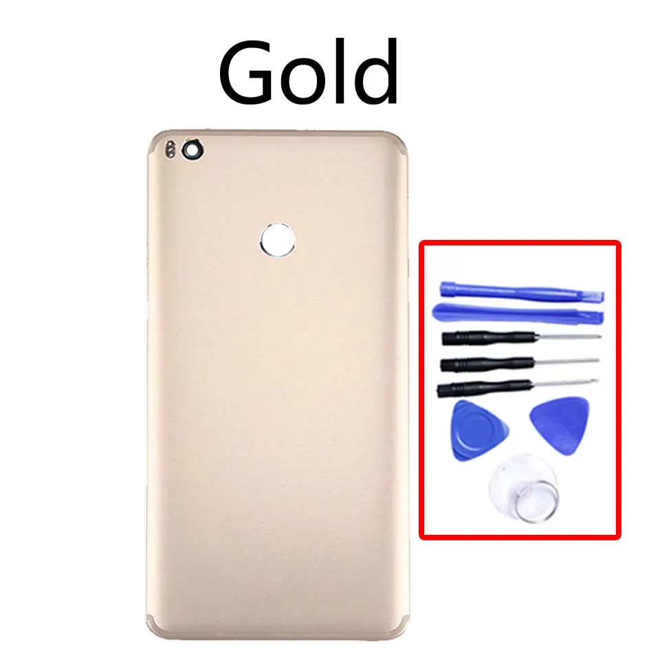 Gold-With tool Max2 задняя крышка батарейного отсека для Xiaomi mi Max 2 mi Max2 задняя крышка батарейного отсека чехол на заднюю крышку корпус замена корпуса - Цвет: Gold-With tool