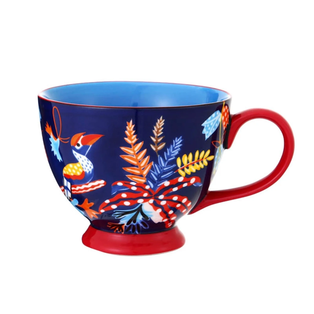 

Американская кружка, керамическая чашка для завтрака, молочных хлопьев, кофейная чашка для мужчин и женщин, парная чашка, большой емкости, О...