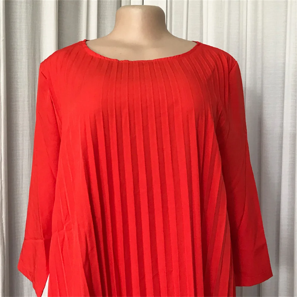 

Irregular Casual Loose Summer Dress Women African Color Block Pleated Midi Dress Elegant Chic Office Lady A-Line 2021 Maxi Robe