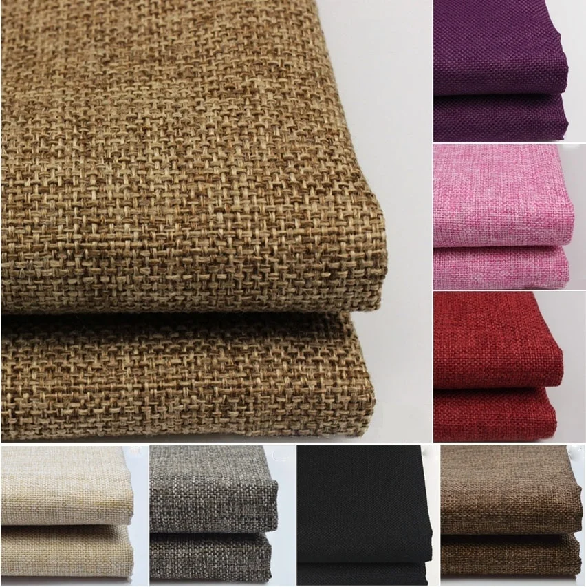 1 * шт однотонная винтажная льняная ткань из мешковины для ручной работы
