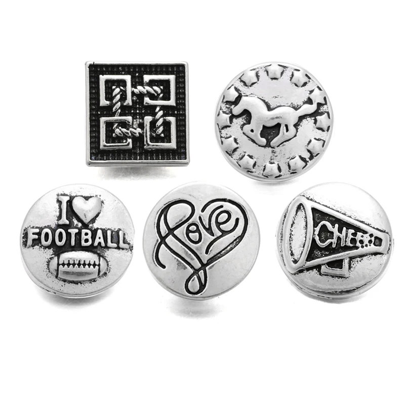 10 шт./лот модная металлическая лошадь 12 мм защелкивающиеся кнопки ювелирные