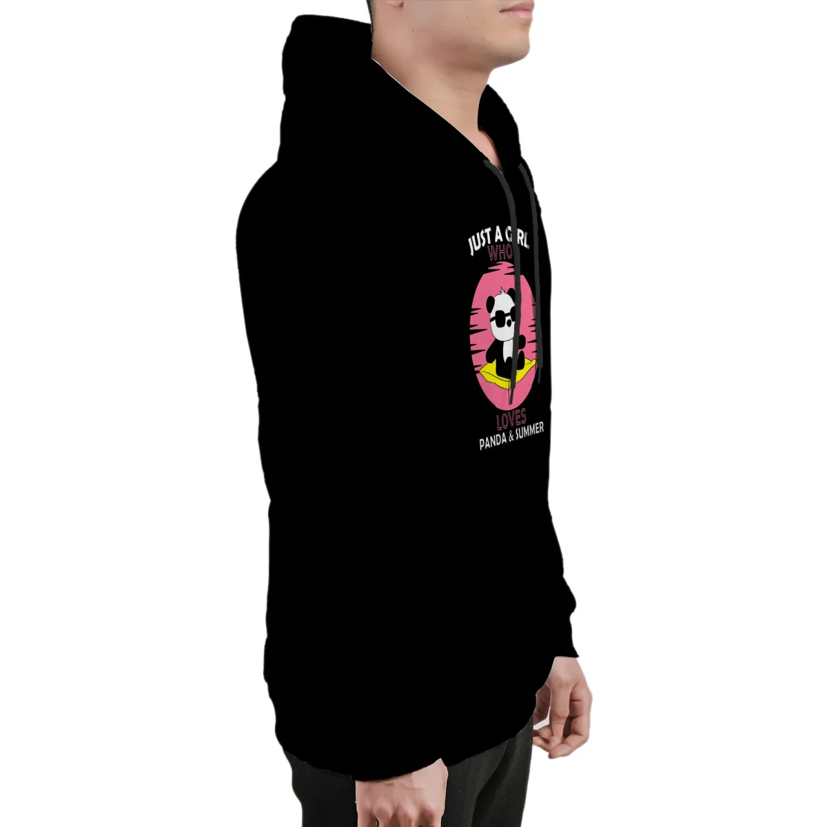 

Men's Hoodie Just a Girl Who Loves panda and summerCustom Cotton Funny Tops Top quality Men Clothing 36908