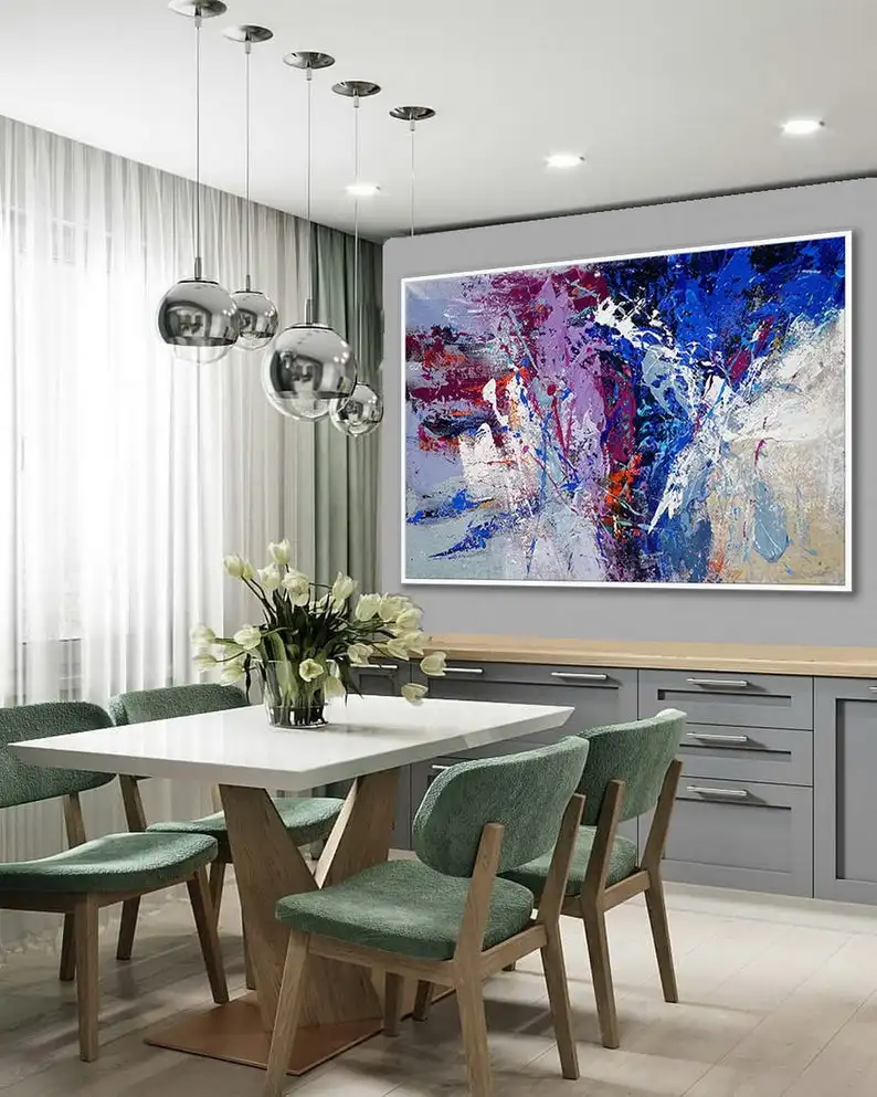 Beste Hand Geschilderd Dikke Kleur Acryl Schilderij Extra Grote Muur Moderne Eigentijdse Abstracte Paletmes Canvas Kunstwerk Olie