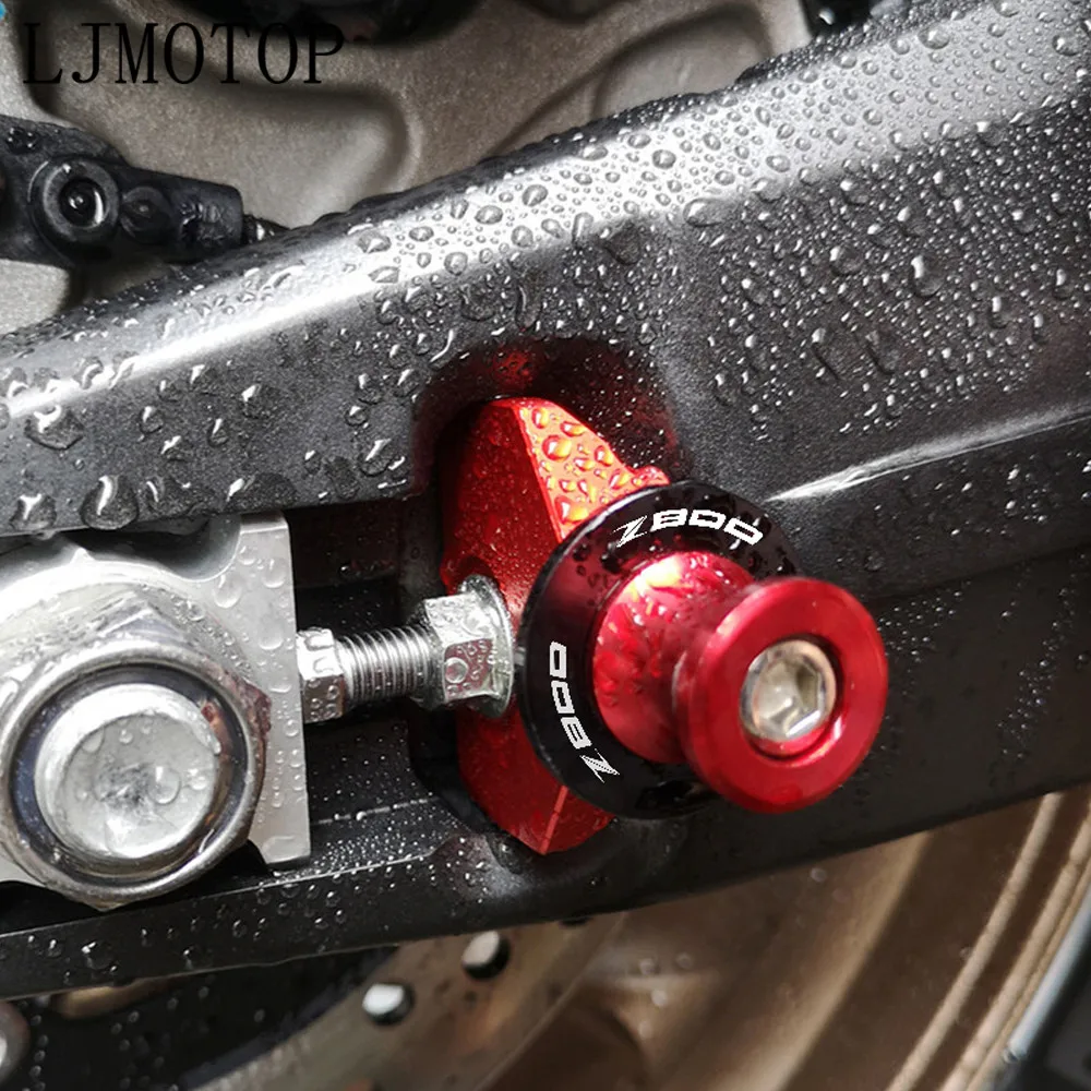 

For KAWASAKI Z800 2013 2014 2015 2016 Z800 LOGO Motorcycle Swingarm Spools 8mm Stand Screws CNC Aluminum Motorcycle Accessories