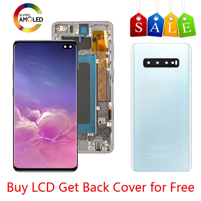 Оригинальный ЖК-дисплей SUPER AMOLED для Samsung Galaxy S10 G973F дисплей S10Plus G975 G975F экран с